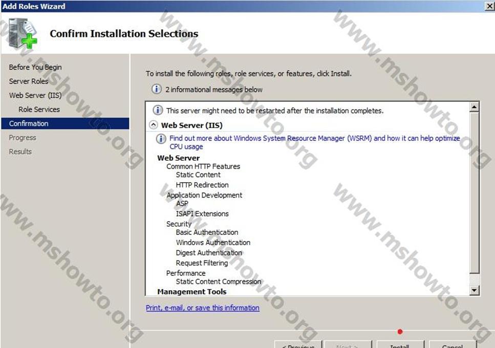 Install Internet Information Services Manager Windows 7