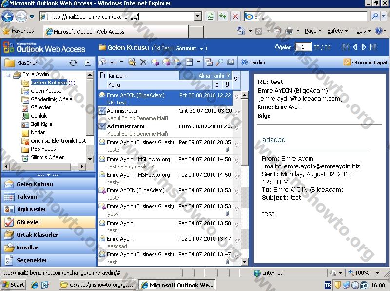 Exchange 2003'ten Exchange 2010'a Geçiş