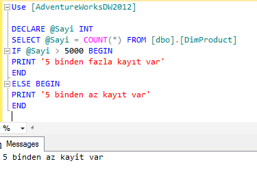 sql döngü