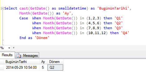 sql döngü