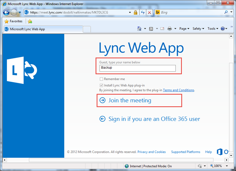 microsoft lync web app plugin