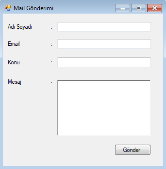 c# ile mail gönderme