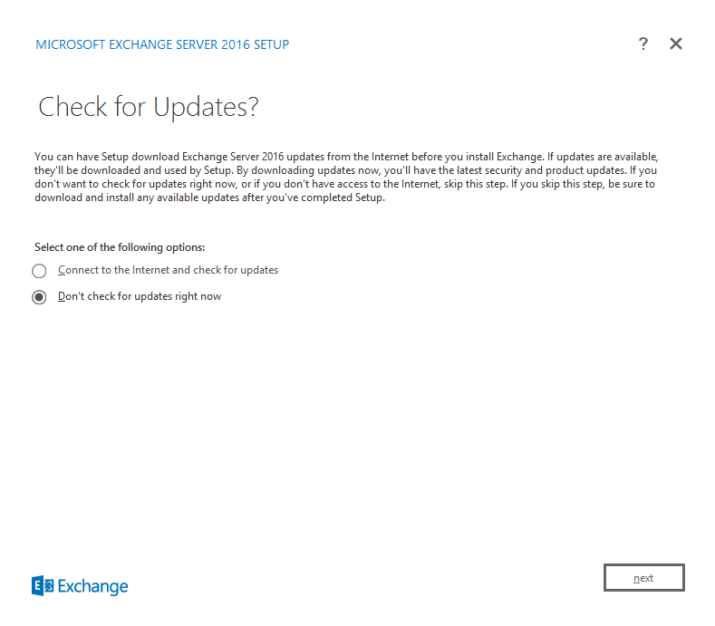 Exchange Server 2016 Kurulumu