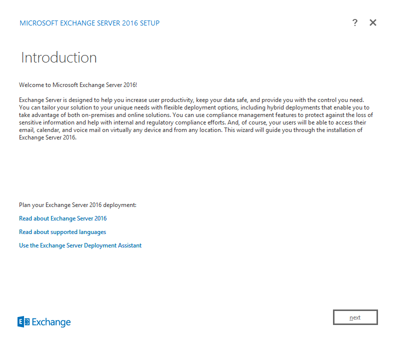 Exchange Server 2016 Kurulumu