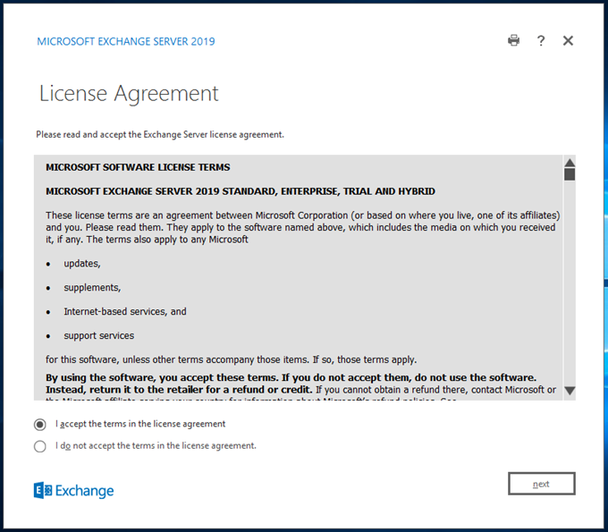 exchange server kurulumu