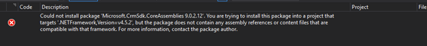 CrmSdk upgrade error