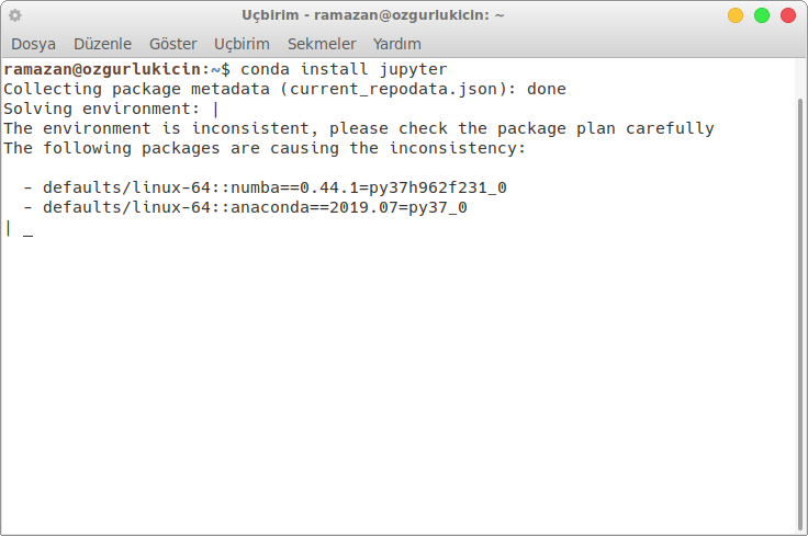 jupyter notebook kurulumu