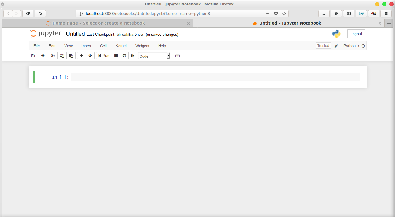 uçbirimle jupyter notebook nasıl açılır