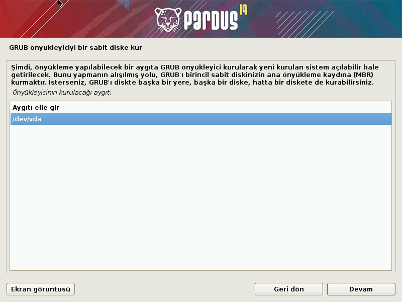 Pardus 19 Kurulumu