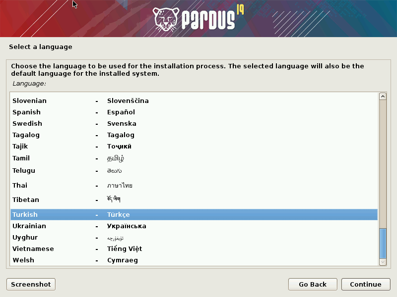 Pardus 19 Kurulumu