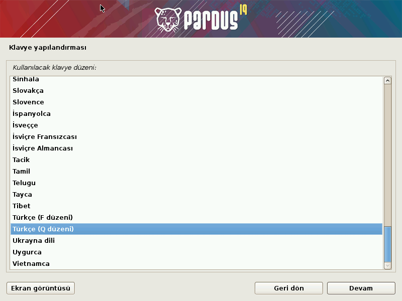 Pardus 19 Kurulumu