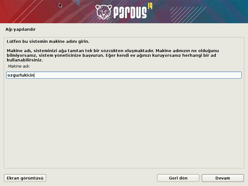 Pardus 19 Kurulumu