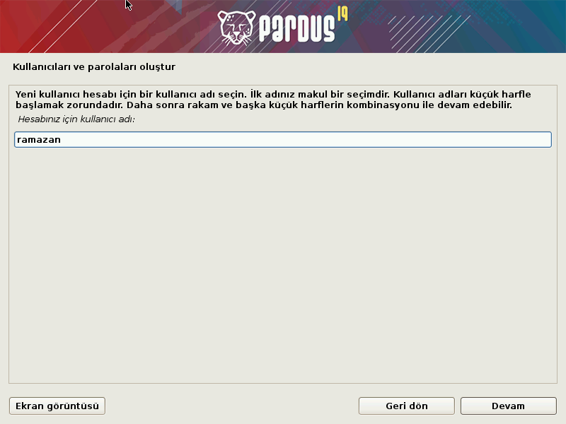 Pardus 19 Kurulumu
