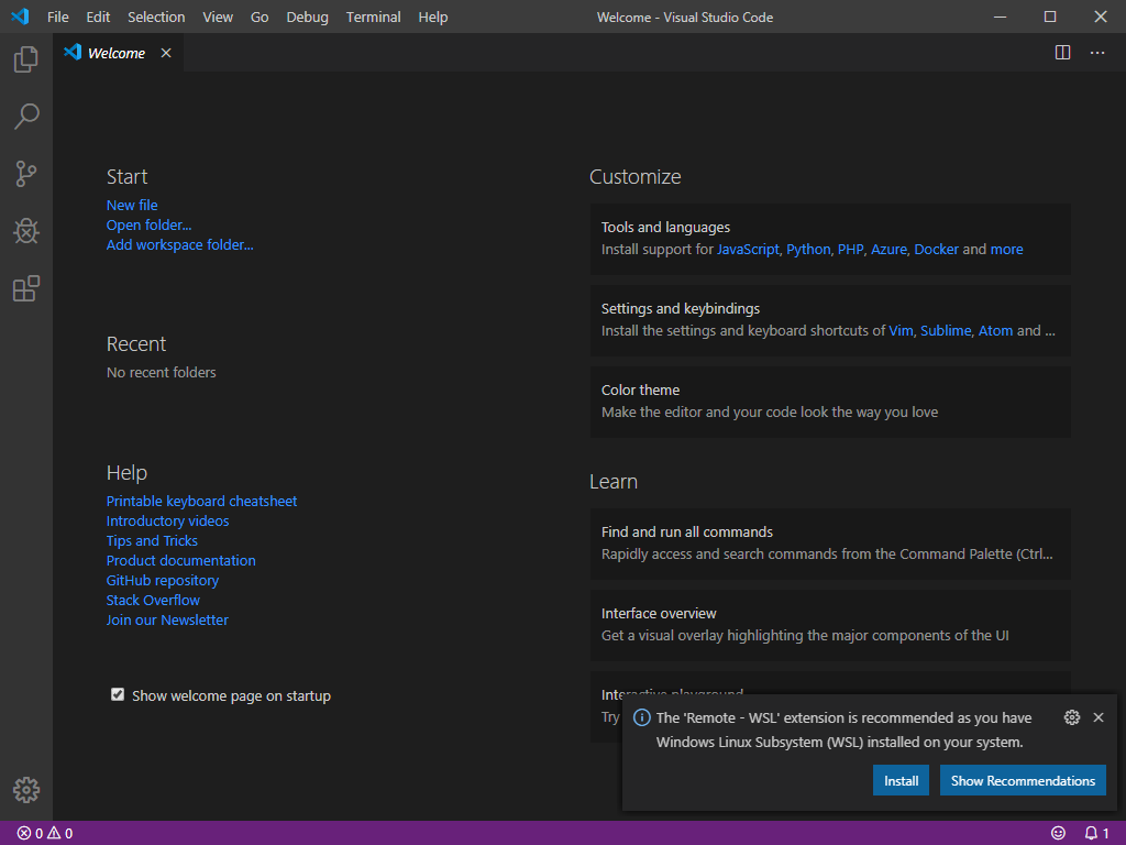 visual studio wsl2 visual studio wsl2