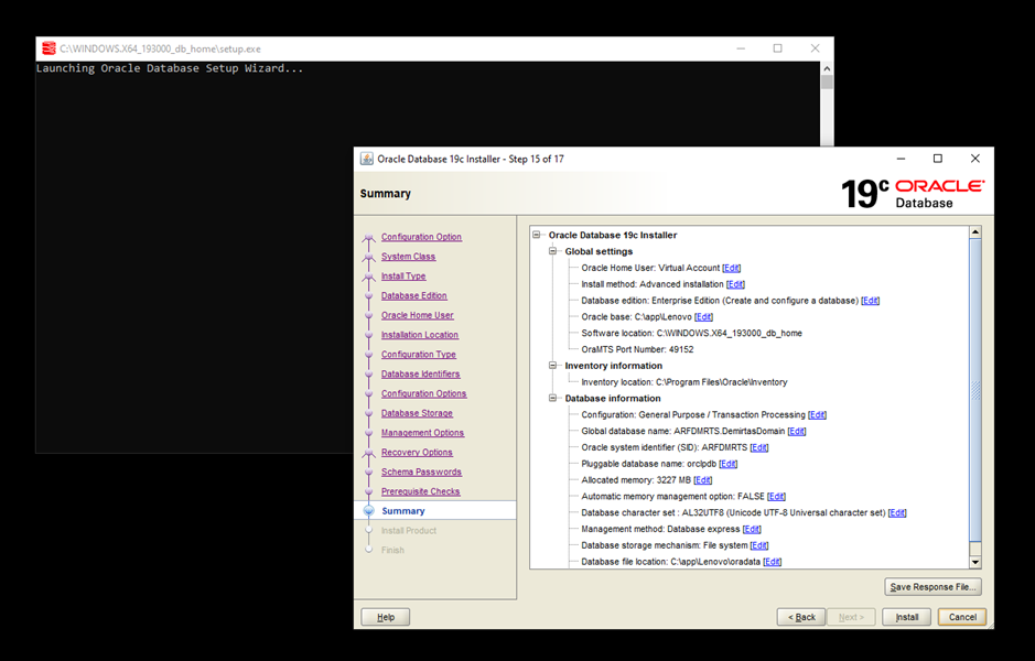 Oracle Database Kurulumu