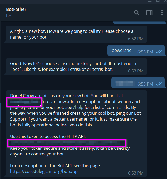 Bot token telegram