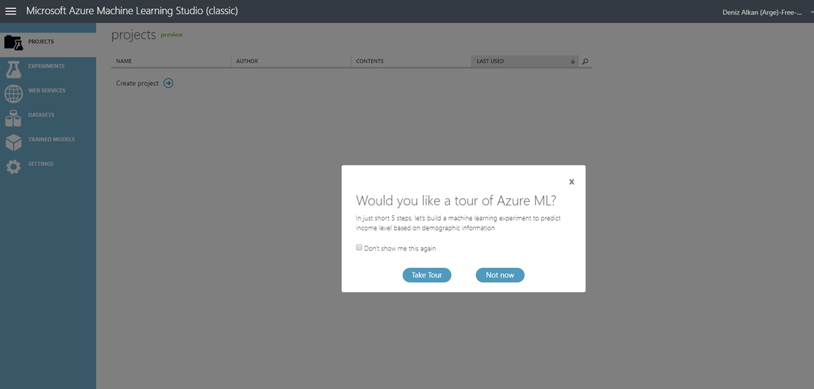 Microsoft Azure Machine Learning Studio