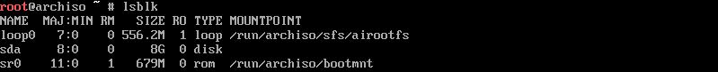 Arch Linux Disklerin Bölümlenmesi