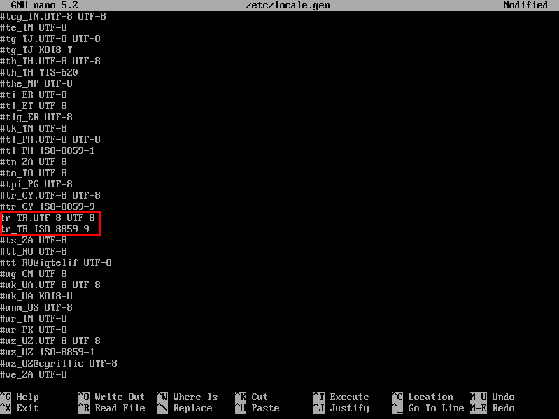 Arch Linux Yerelleştirme Ayarlarının Yapılması
