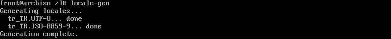 Arch Linux Yerelleştirme Ayarlarının Yapılması