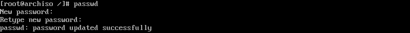 arch linuxta root parolasını belirleme