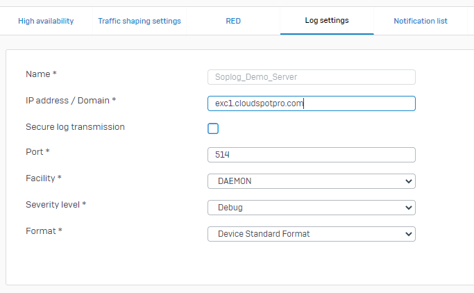 CloudSpotPro_Log_Yönlendirme