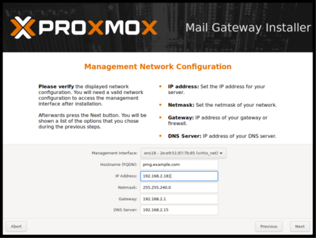 Proxmox Mail Gateway