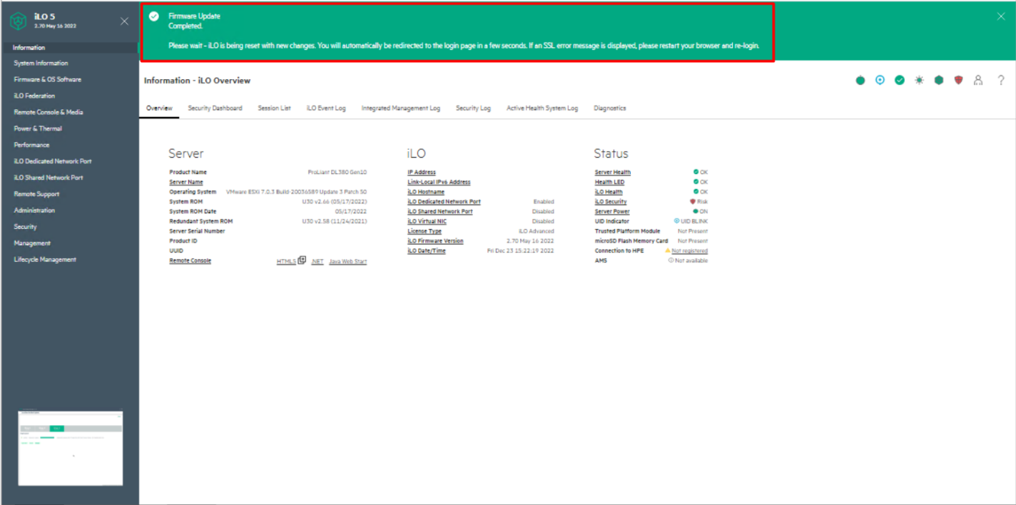HP DL380 Firmware Update