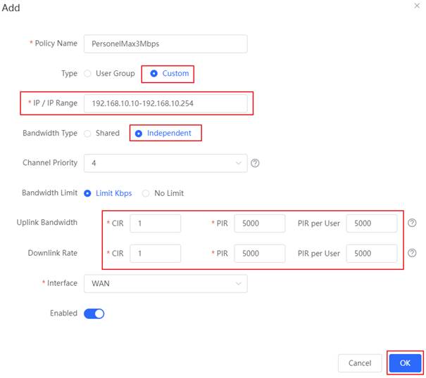 Bandwidth (Bant Genişliği) Kısıtlaması