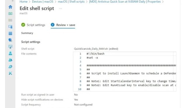 Microsoft Intune ile Microsoft Defender AV Taramalarının macOS Cihazlarda Planlanması